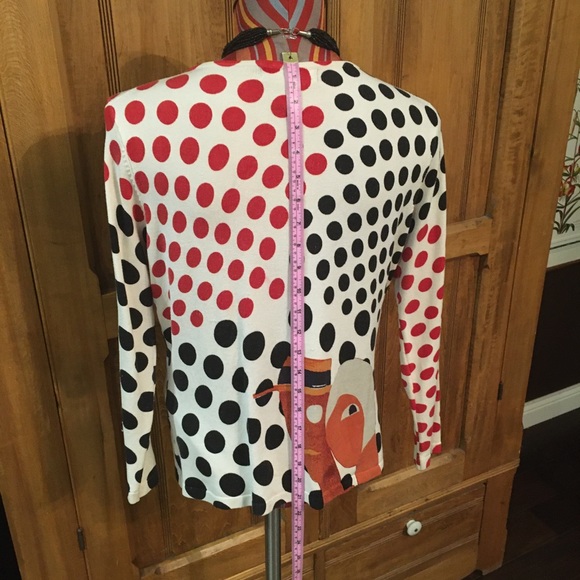 Unique multi- color/ themed top. Long sleeve - Picture 3 of 10